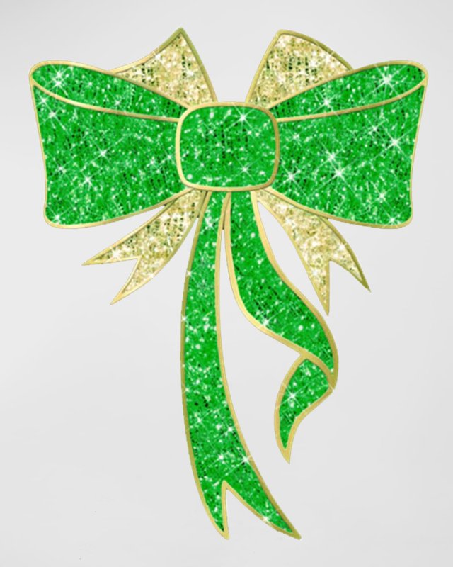 2D LED Lit Bow Outdoor Decoration, 78"