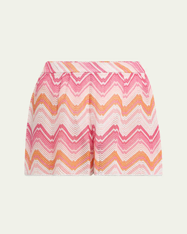 Chevron Crochet Coverup Shorts
