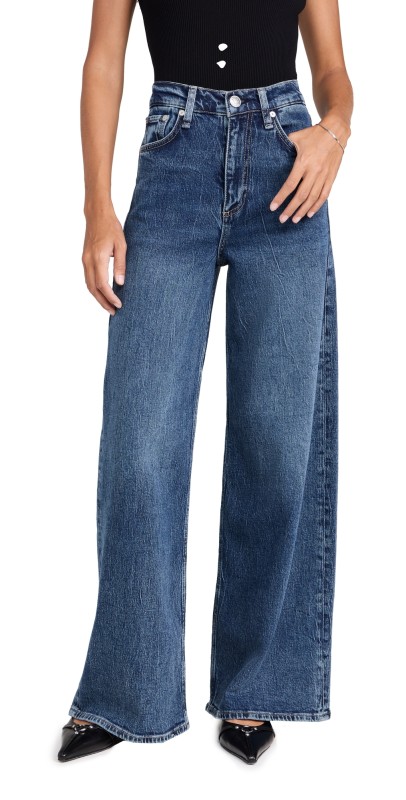 rag & bone Sofie High Rise Ankle Wide Jeans Bay