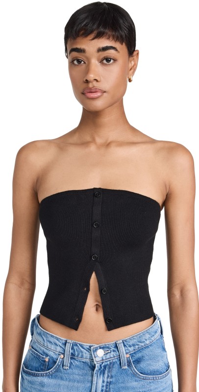 Line & Dotonja Rib Knitweater Black