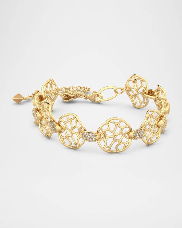 18K Gold Canyon Bracelet with Diamonds