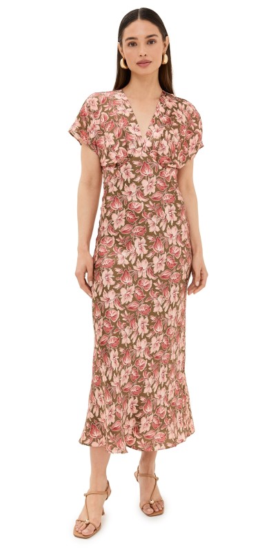 Veronica Beard Seymour Dress Deep Ochre Multi