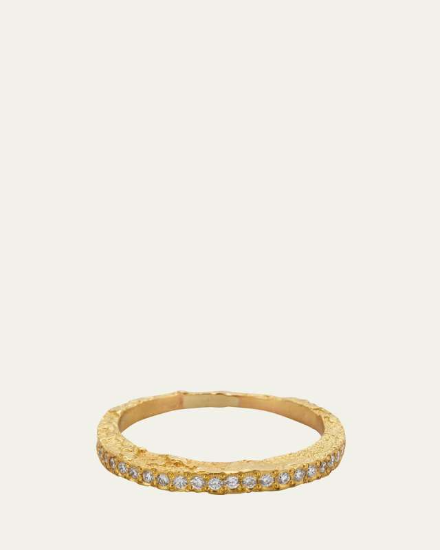 Paloma Moon Ring in 18K Solid Yellow Gold with Top Wesselton VVS Diamonds