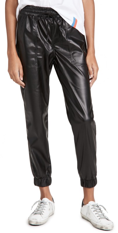 BLANKNYC Black Widow Faux Leather Joggers Black Widow