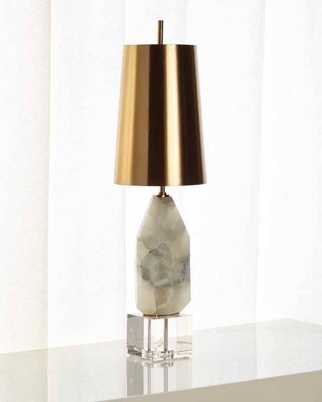 Multifaceted Alabaster Lamp