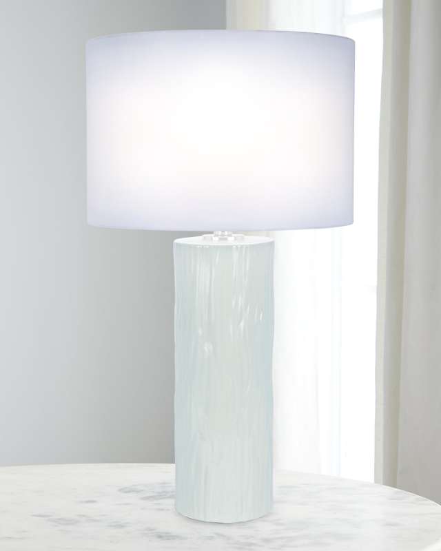 Mint Green Ceramic Timber Lamp