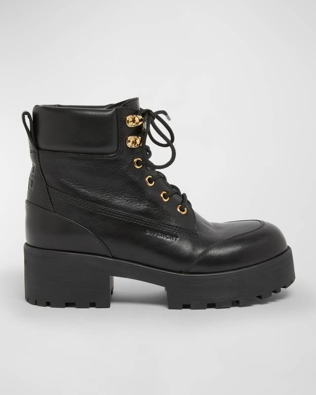 Trekker Leather Lace-Up Hiker Boots