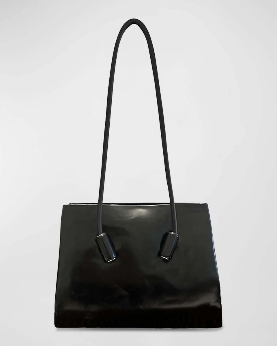Leila Patent Vegan Fabric Tote Bag