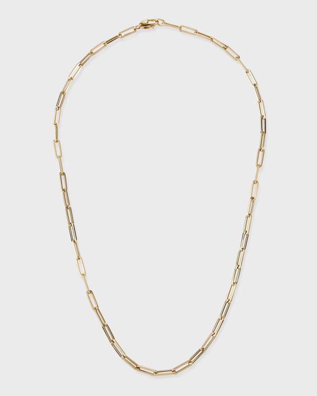 14k Small Link La Seta Necklace, 20"L