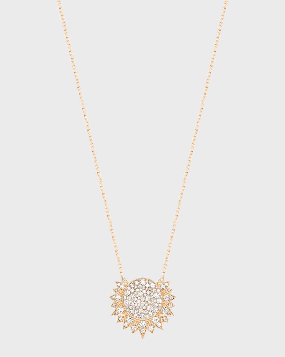 Sunlight 18k Rose Gold Diamond Pendant Necklace