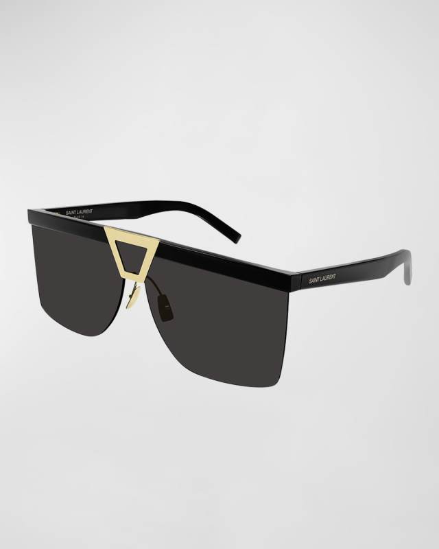 Rimless Square Acetate Sunglasses