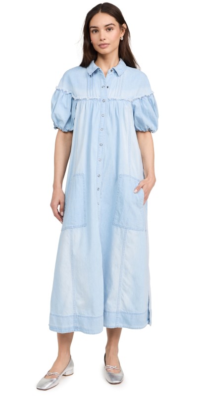 Free People On The Road Maxi Dress Bluebell