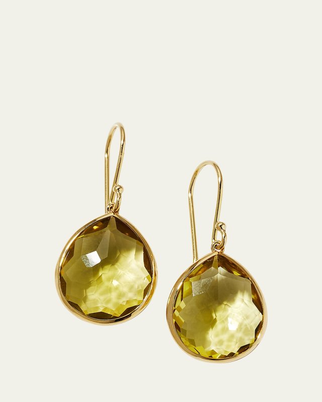 Small Teardrop Earrings in 18K Gold