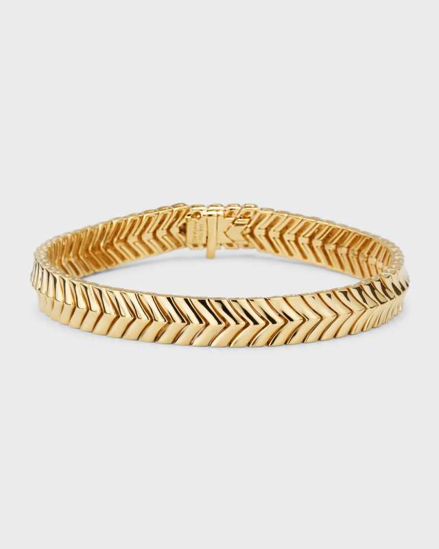 18K Yellow Gold Zipper Bracelet