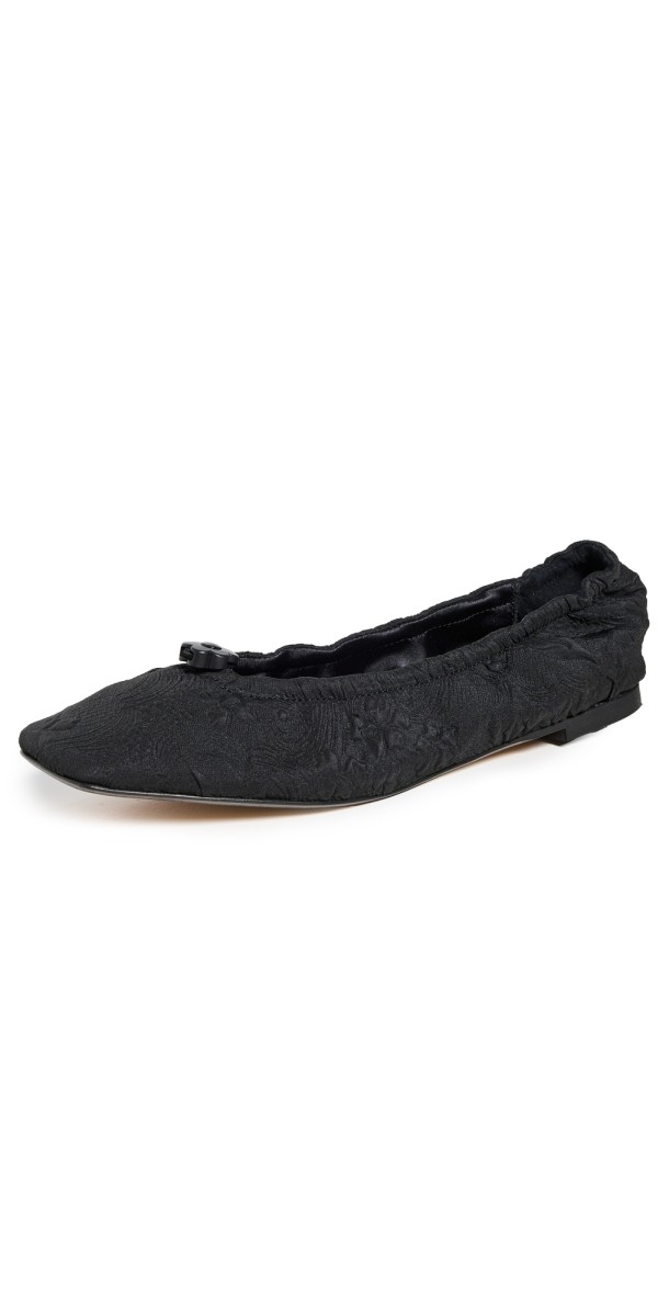 Cecilie Bahnsen Gardenia Orbella Ballet Flats Black