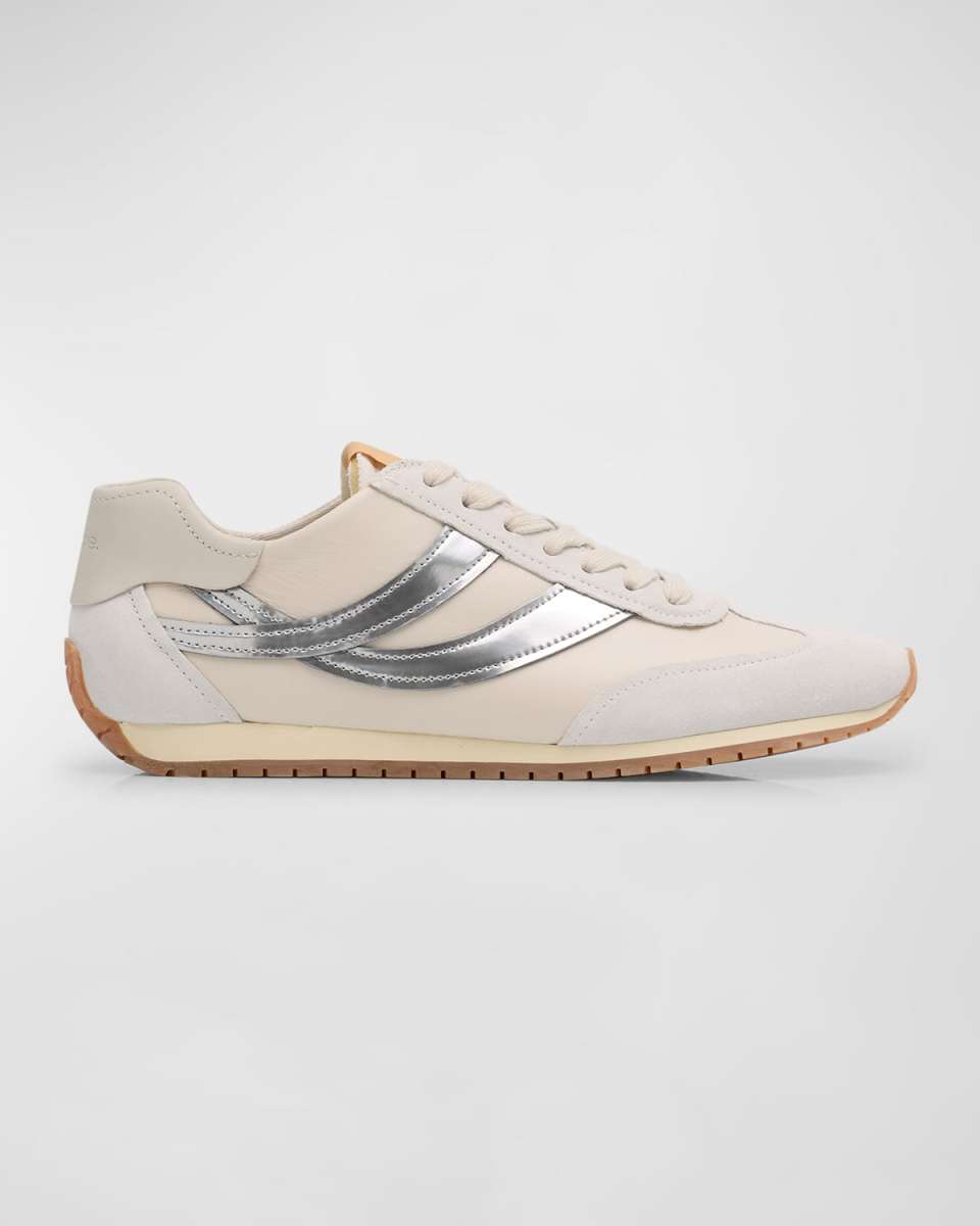 Oasis Mixed Leather Retro Sneakers