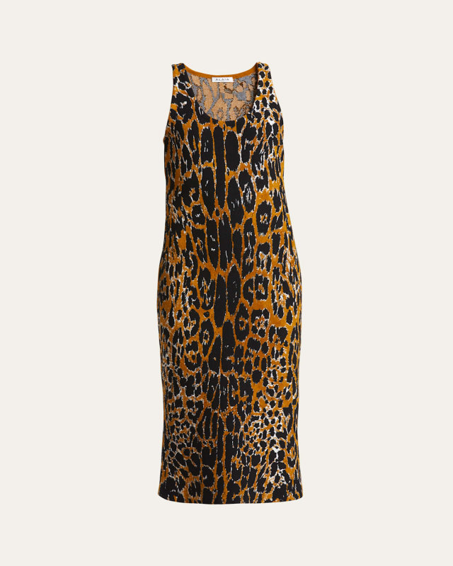Leopard Print Midi Dress