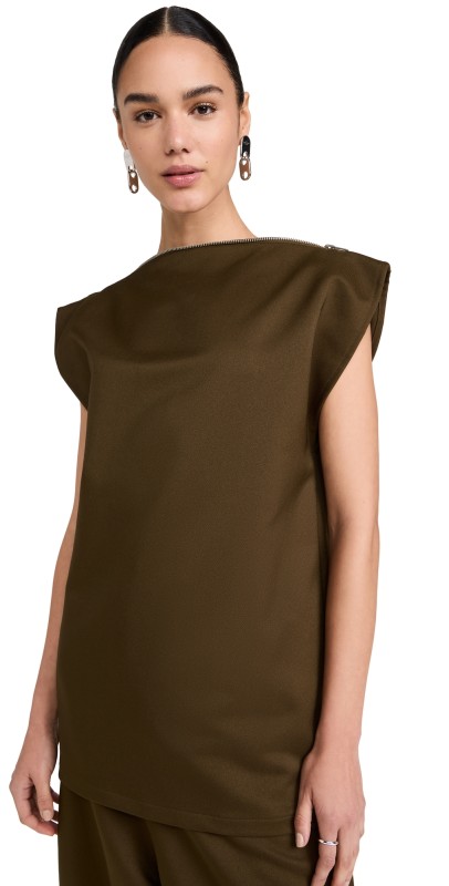 MM6 Maison Margiela Boatneck Top Khaki