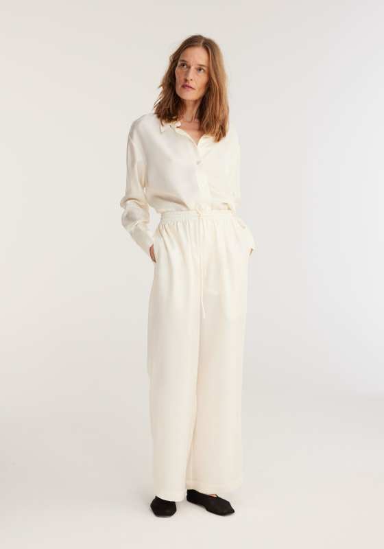 ROHE Wide Leg Silk Trousers
