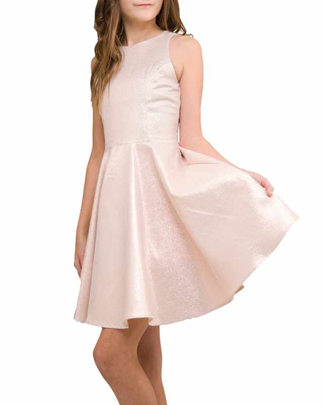 Girl's Pleated Floral Racerback Dress, Size 7-20