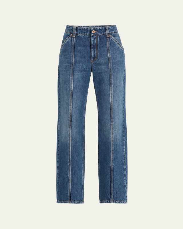 Retro Vintage Straight-Leg Jeans