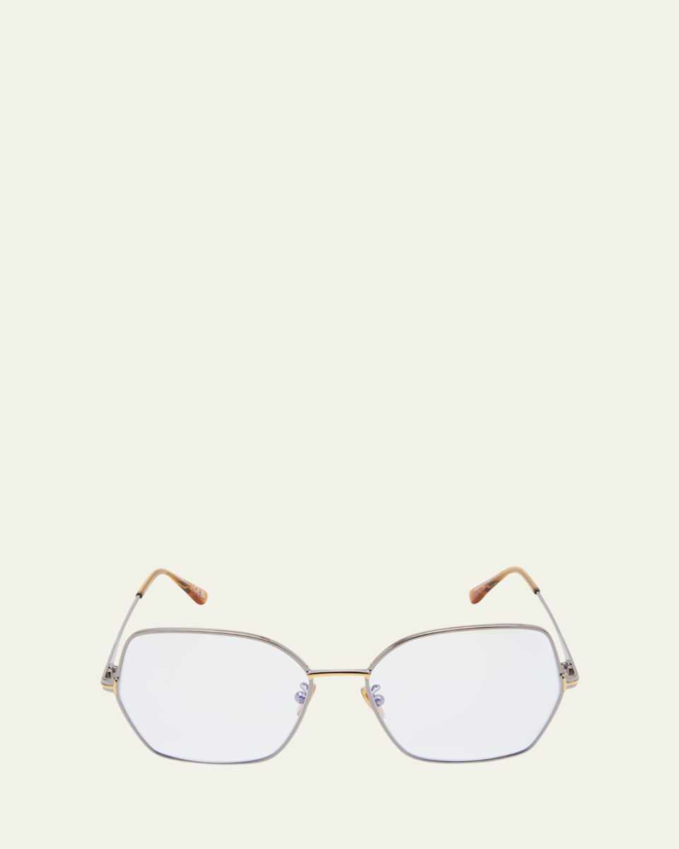 Blue Blocking Two-Tone Metal Butterly Glasses
