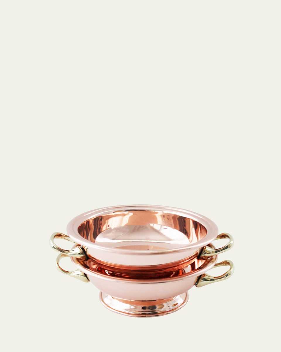 Vintage-Inspired Pedestal Bowls, Set of 2
