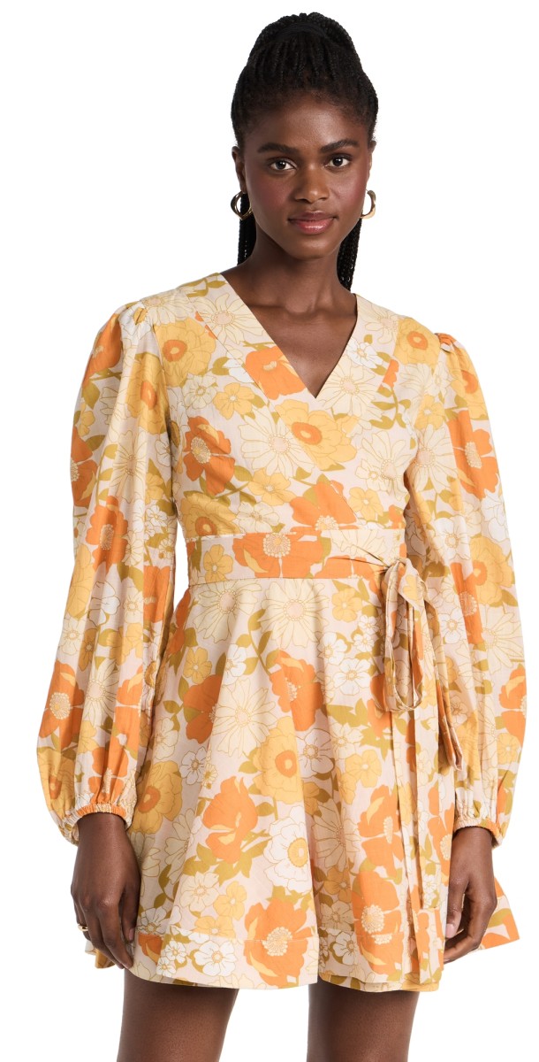 Mille Nan Wrap Dress Retro Floral