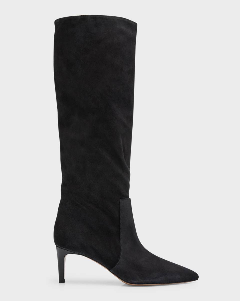 Suede Stiletto Tall Boots