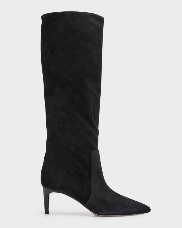Suede Stiletto Tall Boots