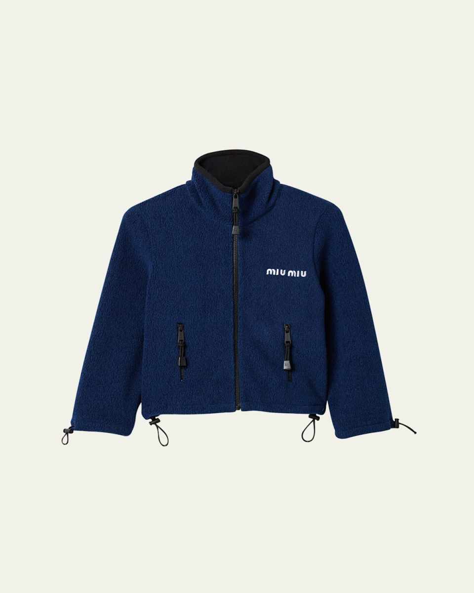 Fleece Drawcord Cropped Sweatshirt