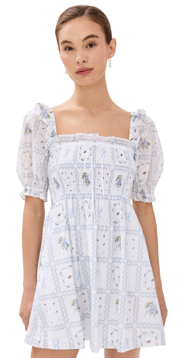 Hill House Home Scarlett Mini Nap Dress Floral Patchwork/White