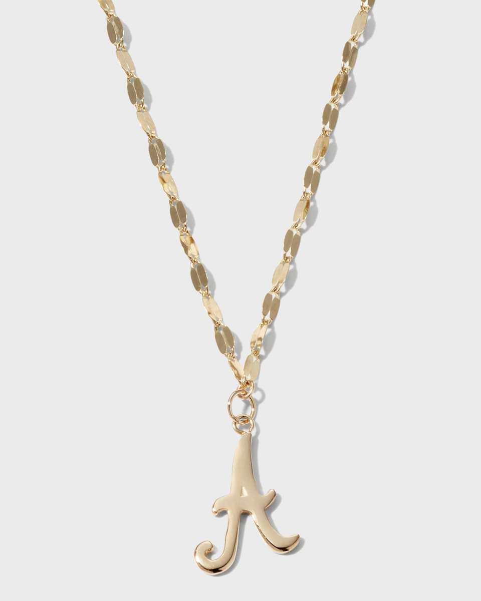 Micro Cursive Initial Necklace