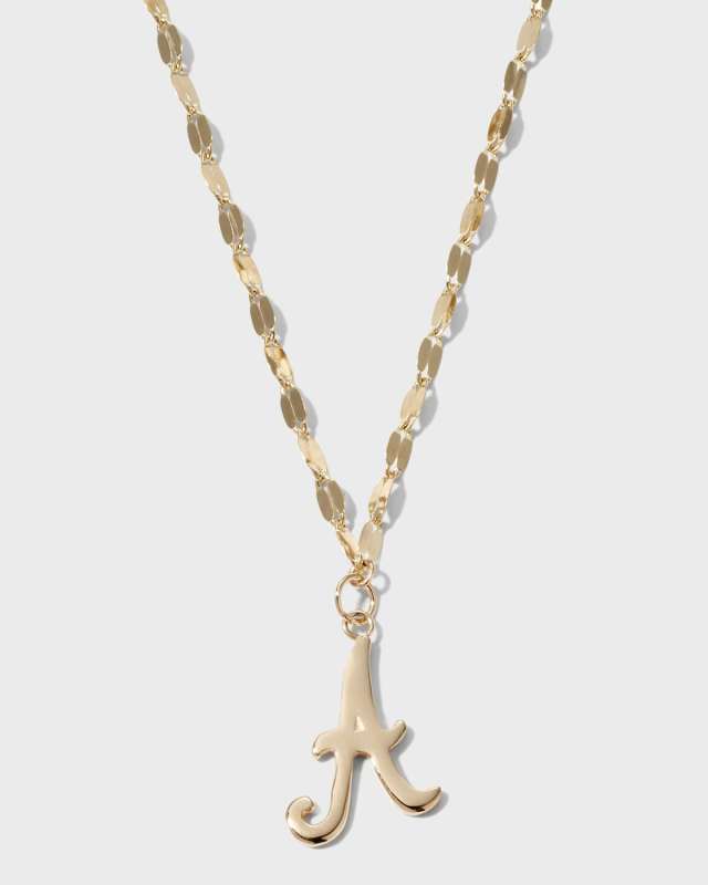 Micro Cursive Initial Necklace