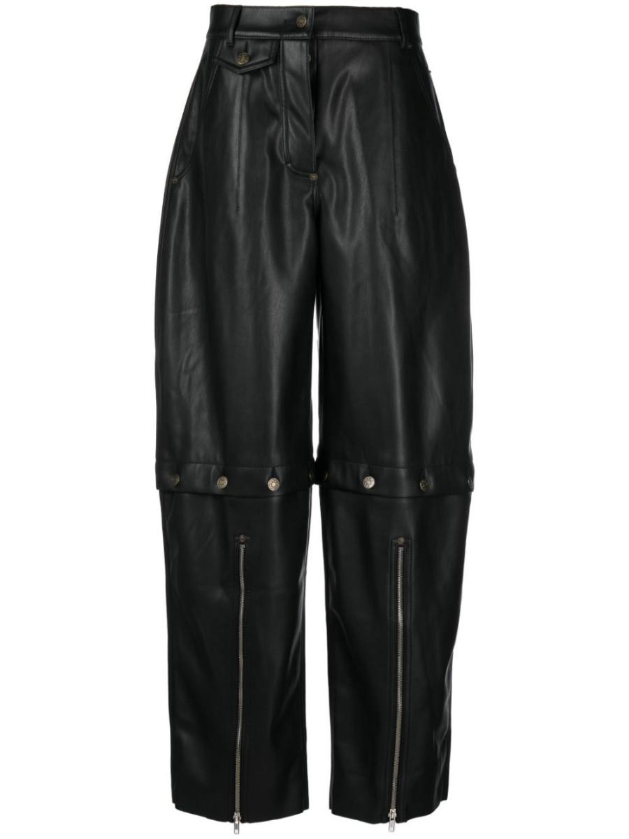 detachable-panel wide-leg trousers