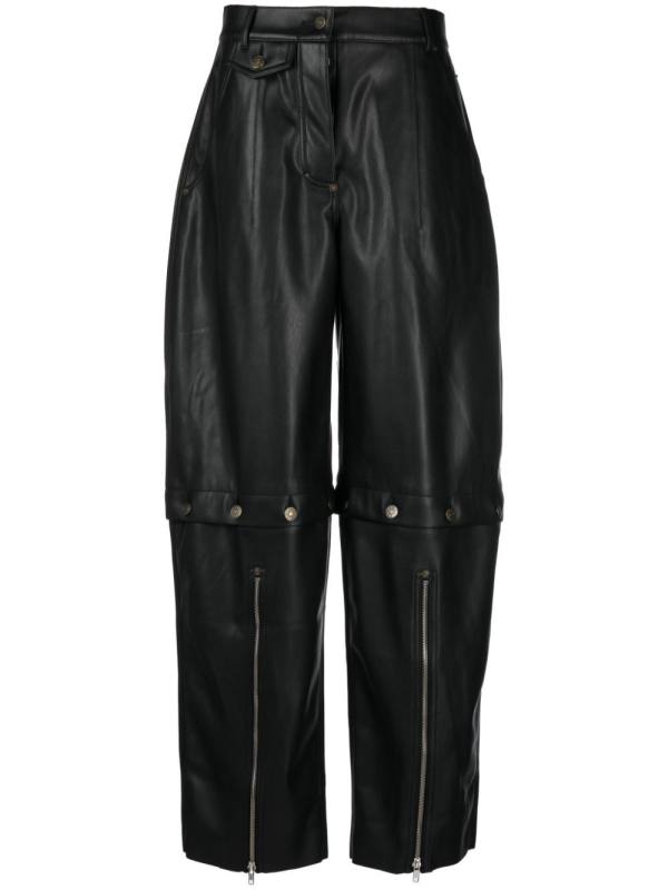 detachable-panel wide-leg trousers