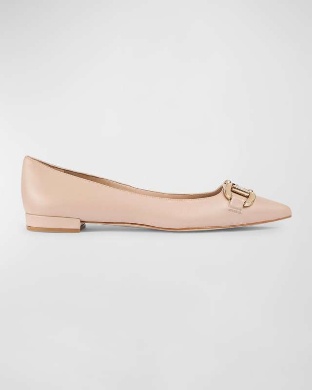 Natalya Leather Bit Ballerina Flats