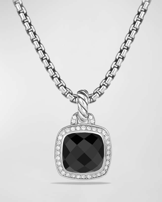 Albion Pendant with Diamonds in Silver, 15.3mm