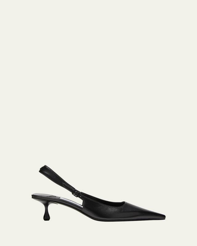 Amel Leather Slingback Pumps