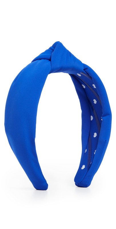 Lele Sadoughi Neoprene Knotted Headband Royal Blu