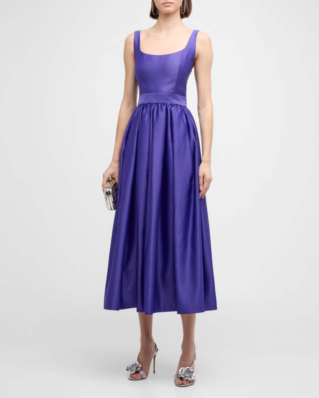 Colleen Sleeveless Scoop-Neck Midi Dress