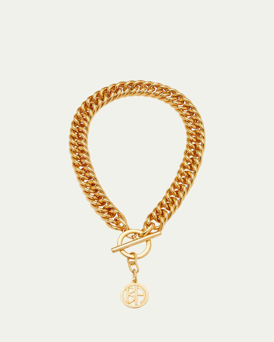 Heavy Chain-Link Necklace with Toggle