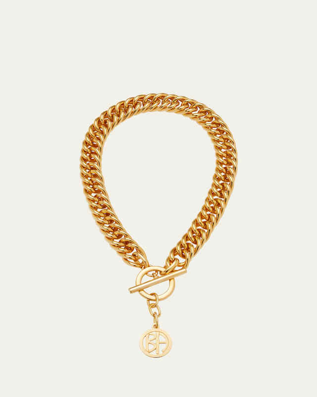 Heavy Chain-Link Necklace with Toggle