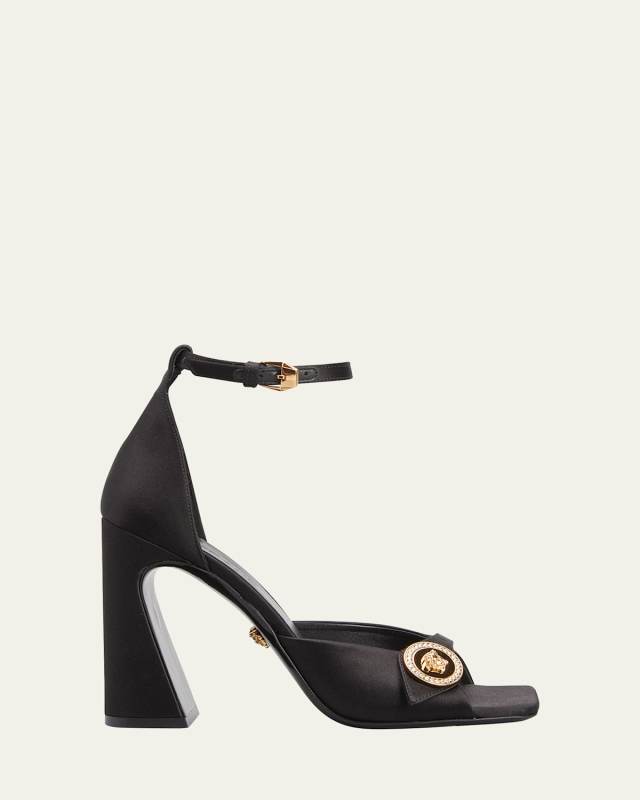 Medusa Medallion Ankle-Strap Sandals