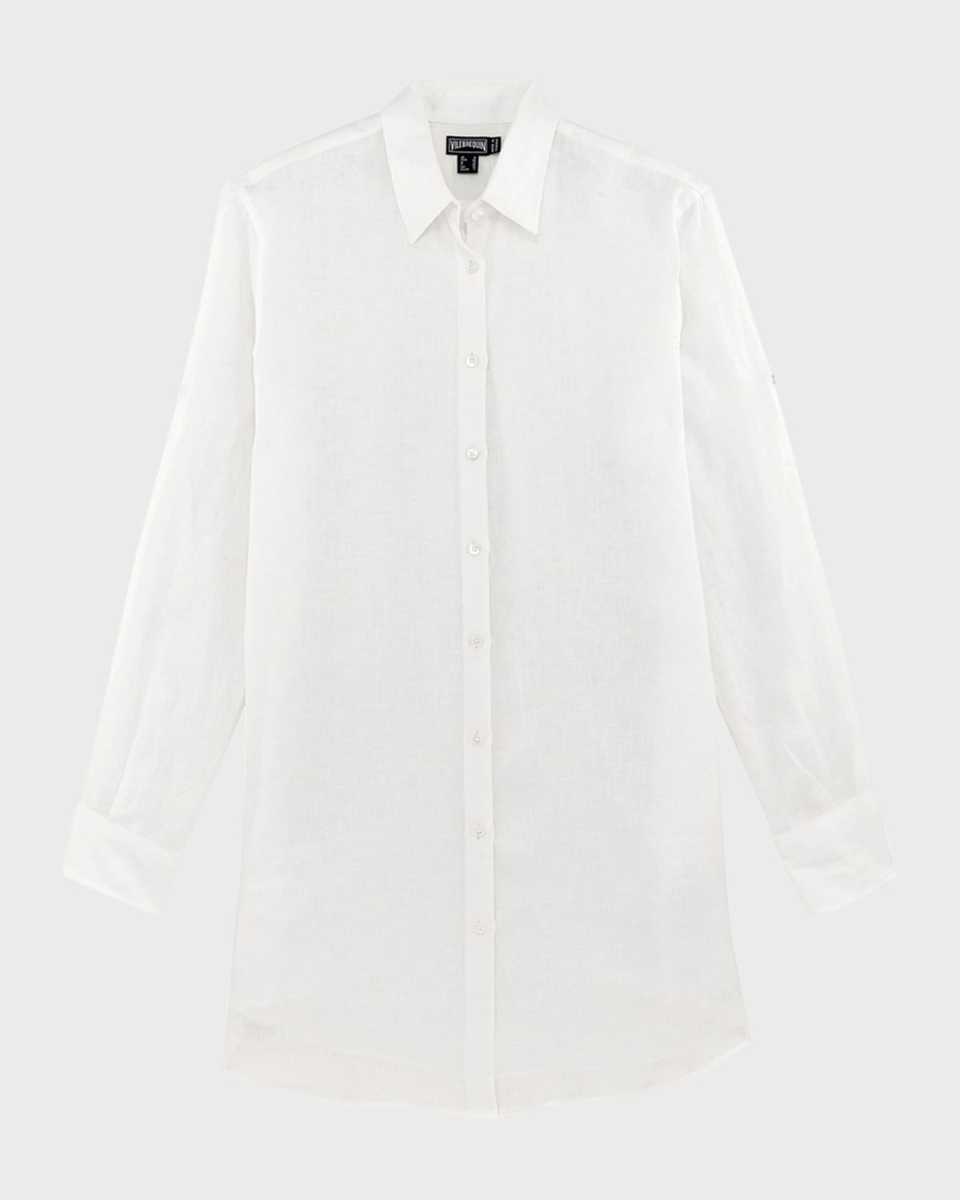 Linen Mini Shirtdress