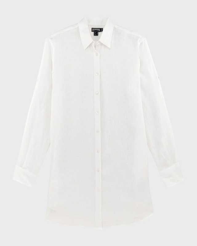 Linen Mini Shirtdress