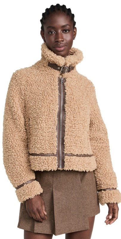 STAND STUDIO Audrey Jacket Nougat/Ebony Brown