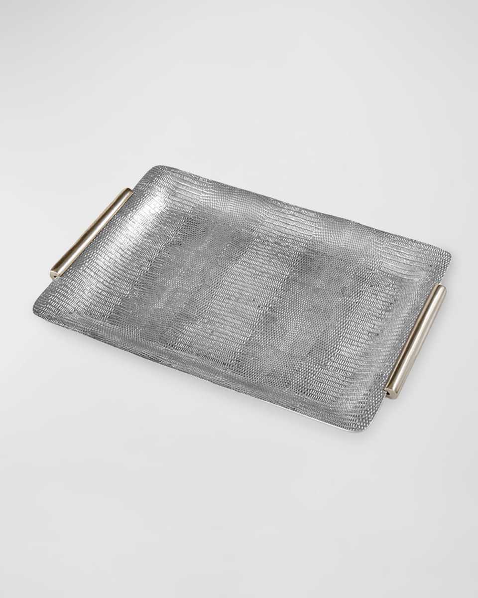 SIERRA MODERN Python Medium Tray with Handles (Gunmetal and Gold)