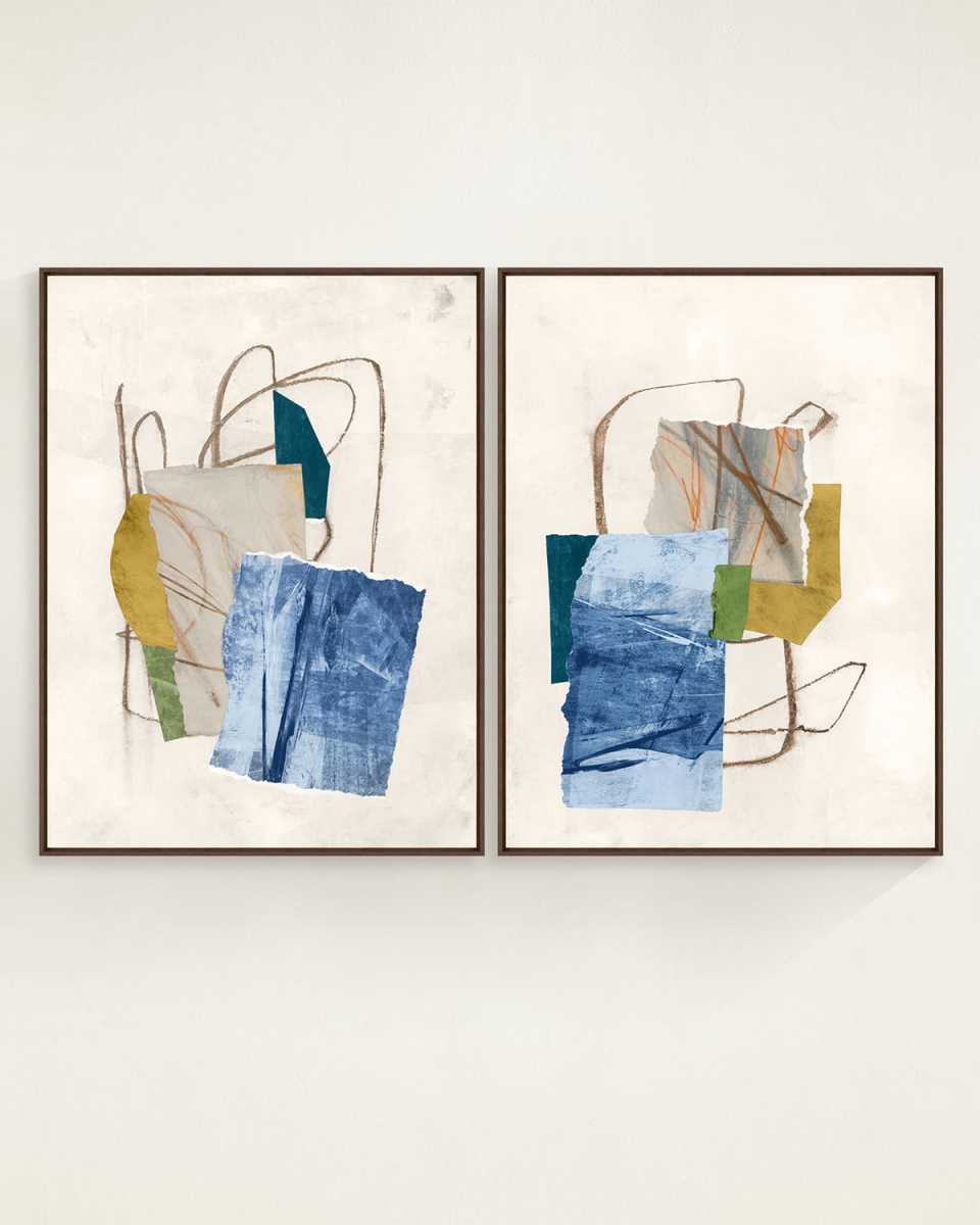 "Bold Expression" Framed Giclees by Richard Ryder, 37" x 49" - Set of 2