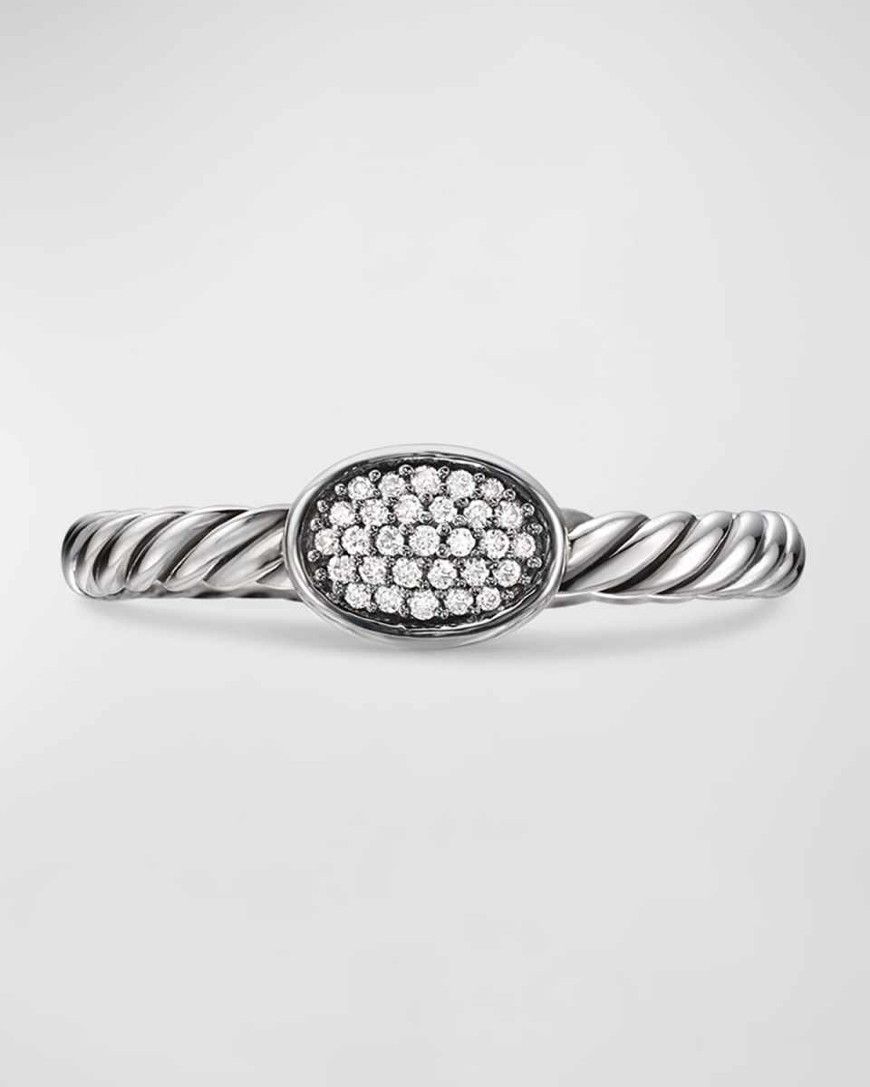 Cable Collectibles Oval Ring with Diamonds